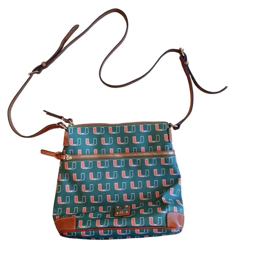 RARE Dooney & Bourke University of Miami Hurricanes Crossbody Bag UM Preppy NCAA